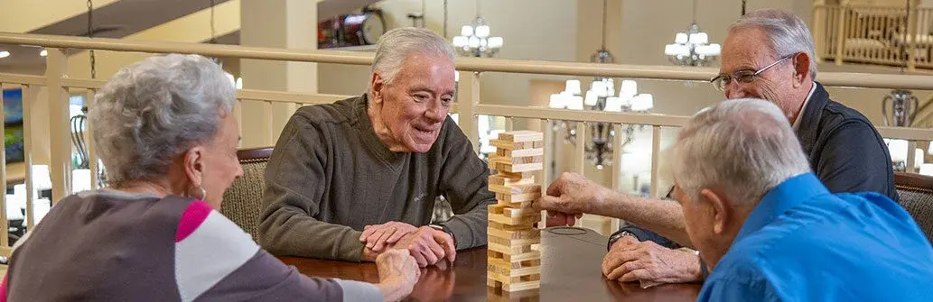 Maple Ridge hawthorn senior living seniors playing games