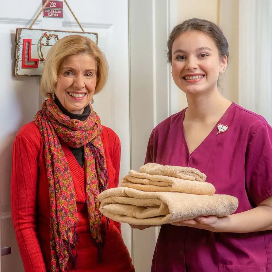 Maple Ridge women given towels to women