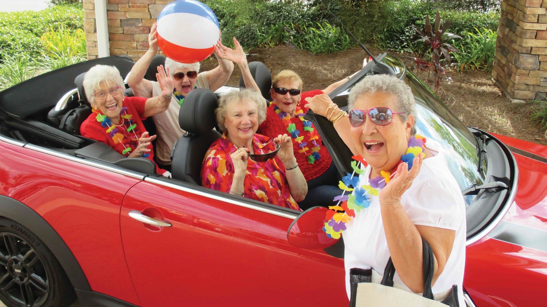 Maple Ridge women in red car