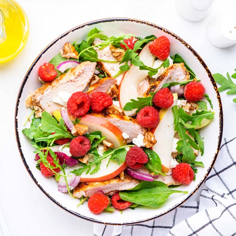 Maple Ridge chicken salad with fruit