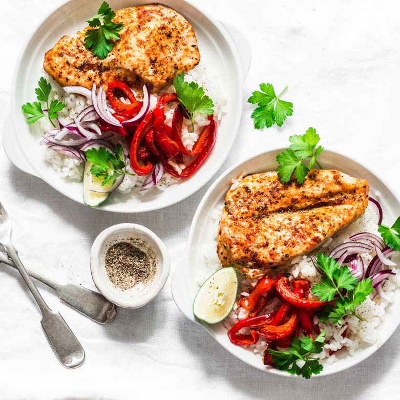 Cedar Park chicken veggies rice meal